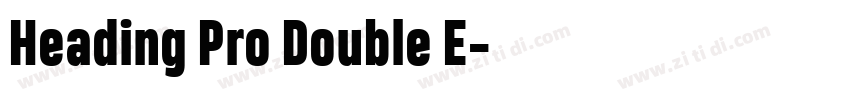 Heading Pro Double E字体转换